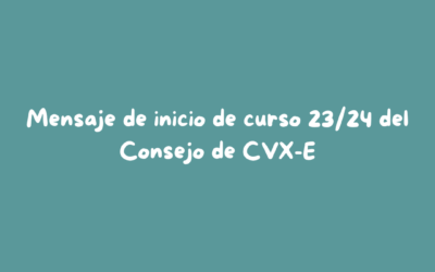 Mensaje de inicio de curso 23-24 del Consejo de CVX-E
